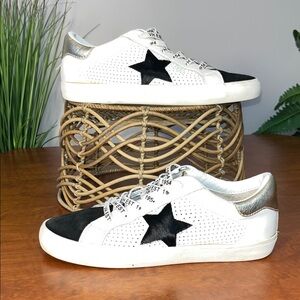 Havana White and Black Star Sneakers Gadol Star Perforated Sneakers “Vintage”